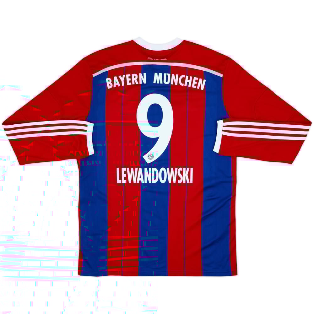 2014-15 Bayern Munich Home L/S Shirt Lewandowski #9 - 8/10 - (XL)