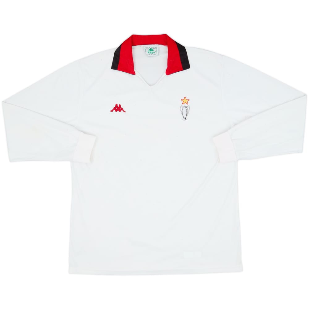 Camiseta de visitante europea L/S del AC Milan 1989-90 - 9/10 - (XL)