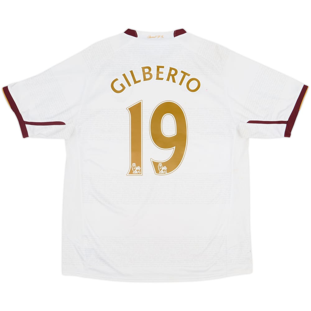 2007-08 Arsenal Away Shirt Gilberto #19 - 6/10 - (L)