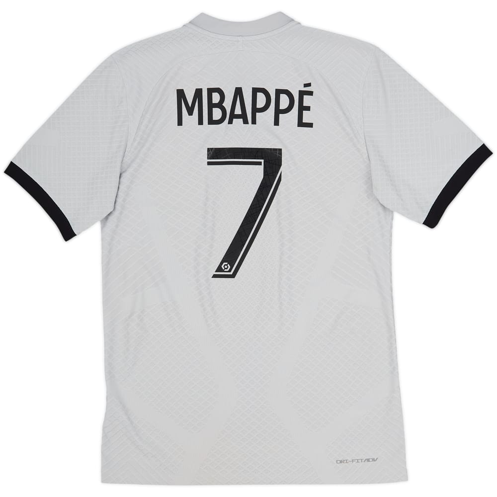 2022-23 París Saint-Germain Camiseta Auténtica de Visitante Mbappe #7 - 9/10 - (S)