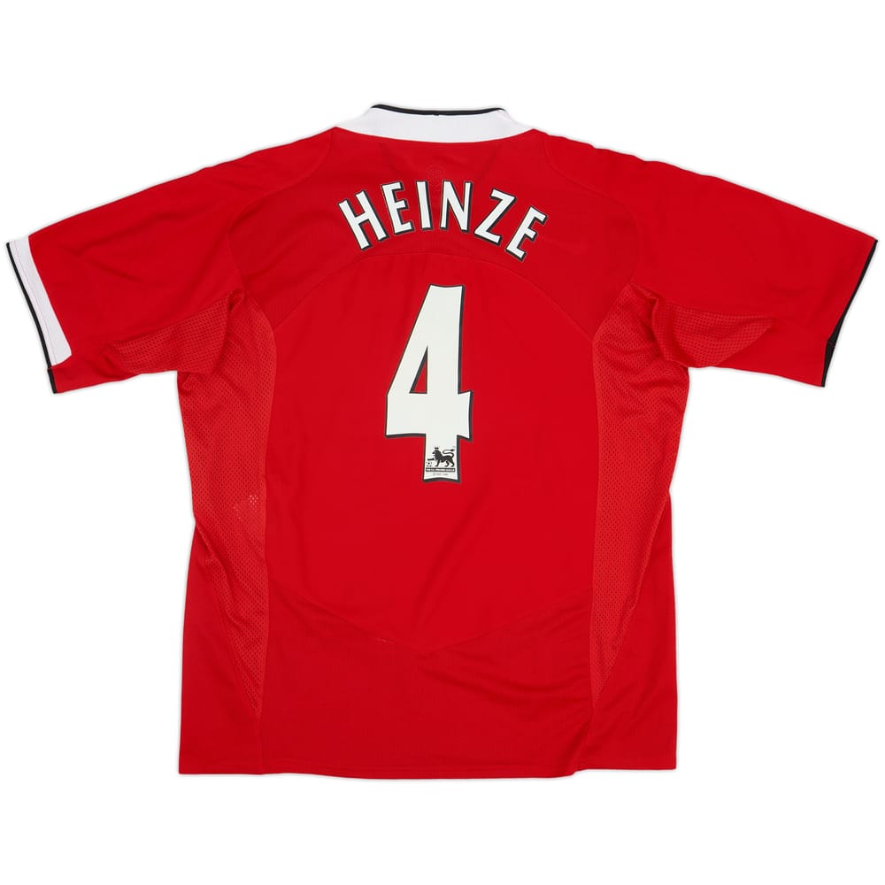2004-06 Manchester United Home Shirt Heinze #4 - 8/10 - (XL)