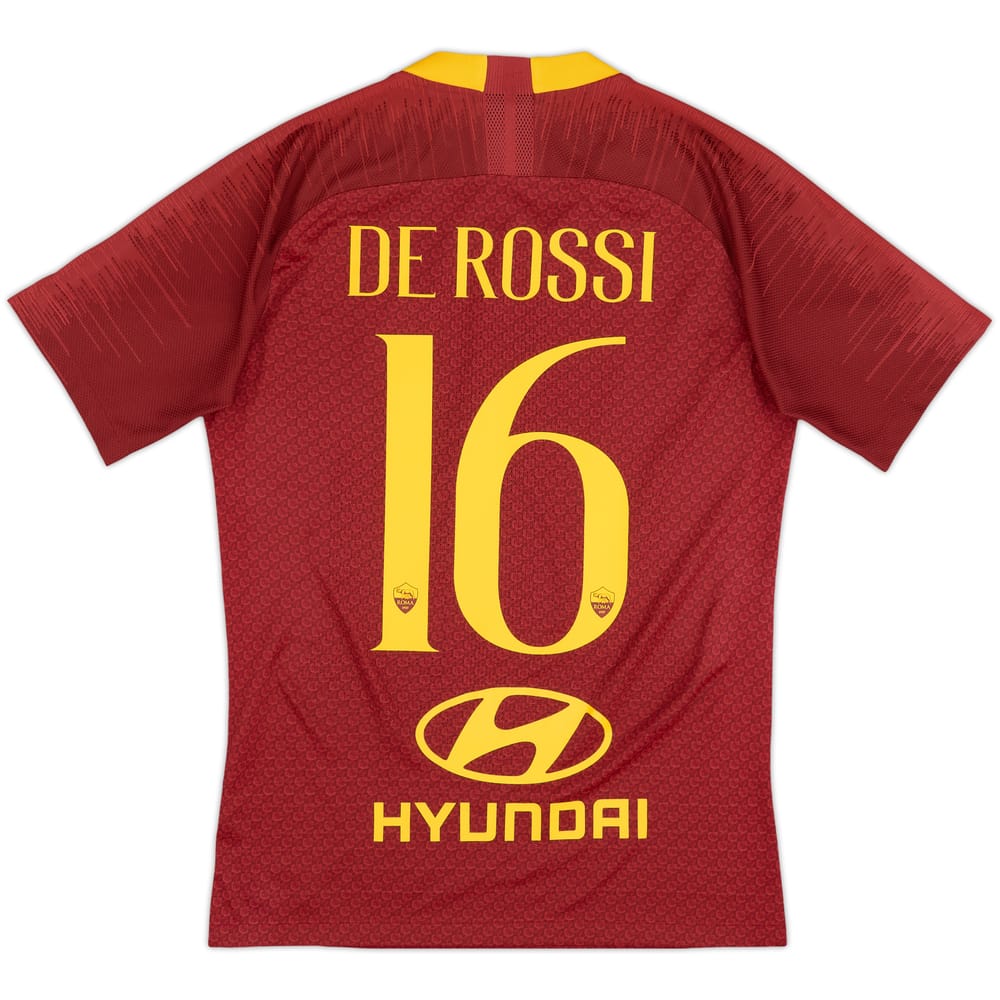 2018-19 Roma Authentic Home Shirt De Rossi #16 - 9/10 - (S)