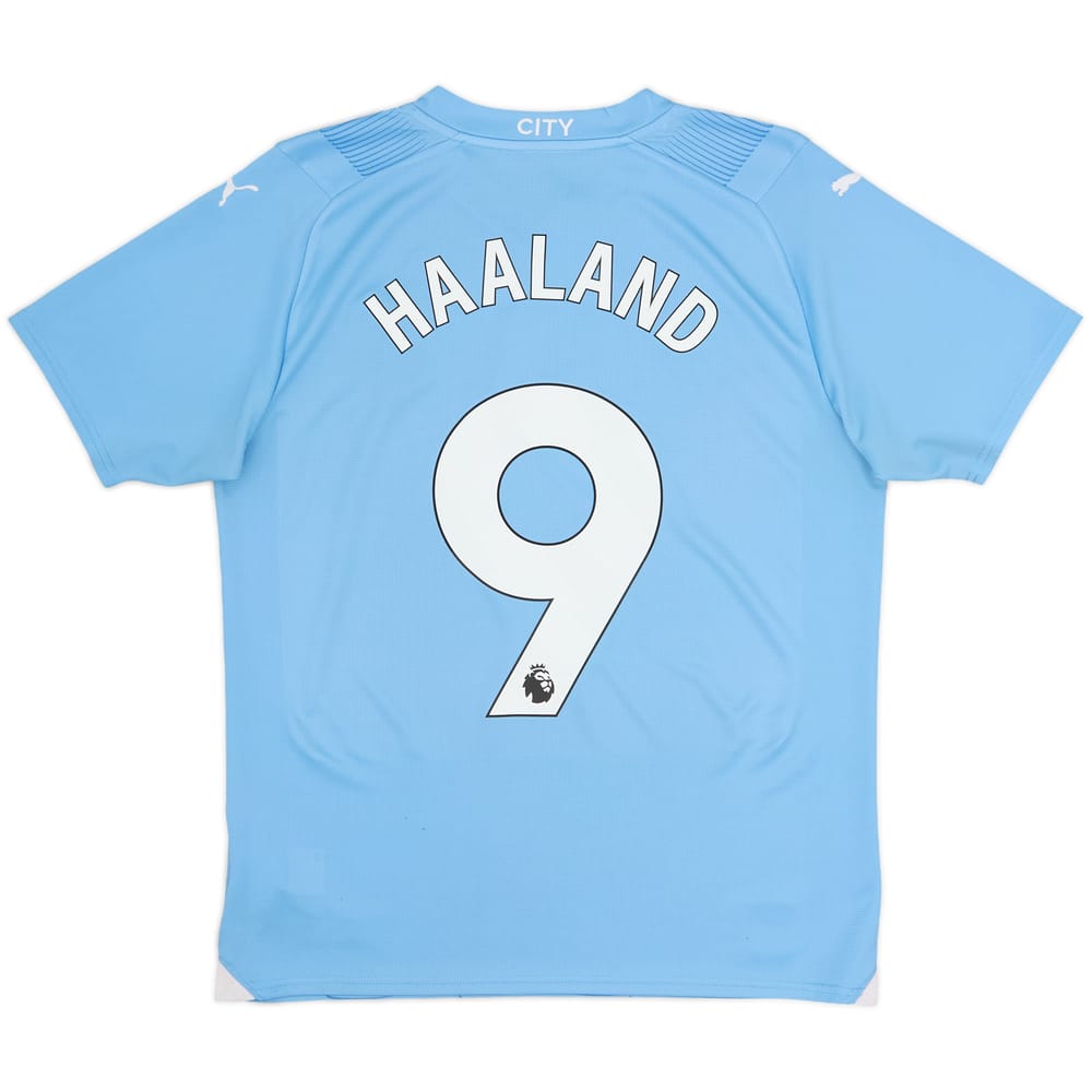 2023-24 Manchester City Home Shirt Haaland #9 - 6/10 - (M)