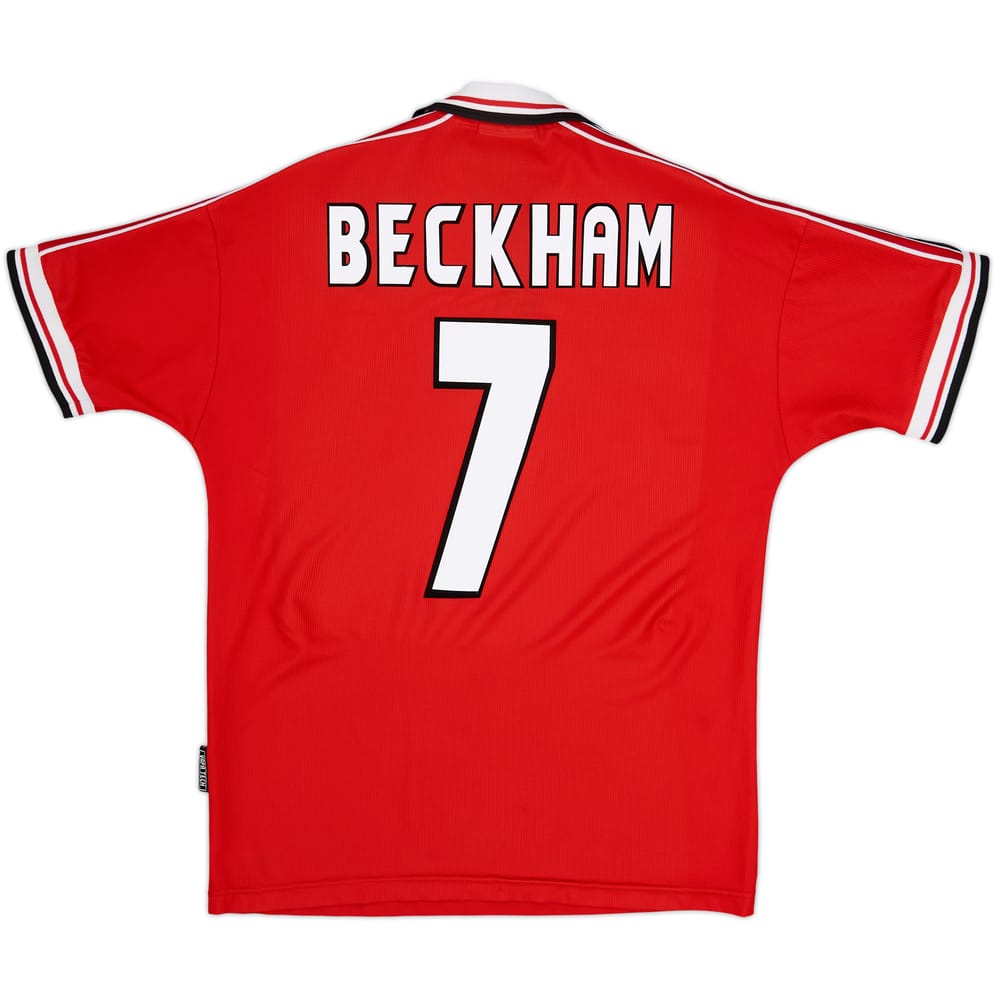 1998-00 Manchester United Home Shirt Beckham #7 - 8/10 - (M)