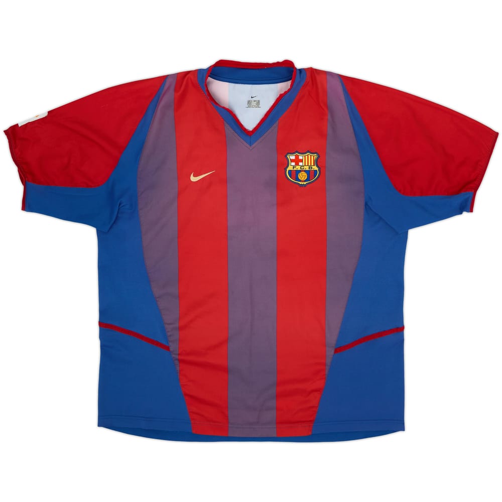 2002-03 Barcelona Home Shirt - 4/10 - (XL)