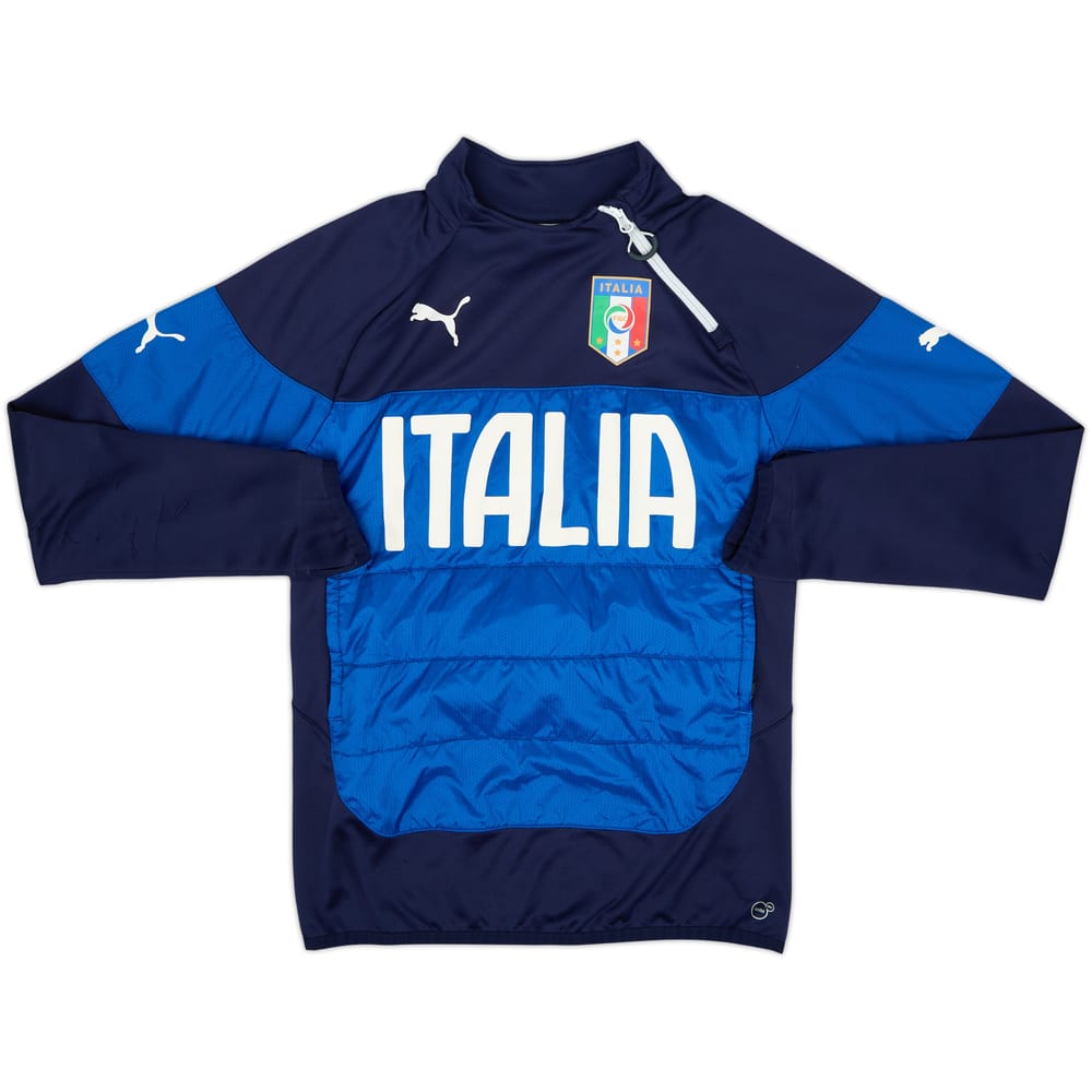 2014-15 Italy Puma 1/4 Zip Training Top - 8/10 - (S)
