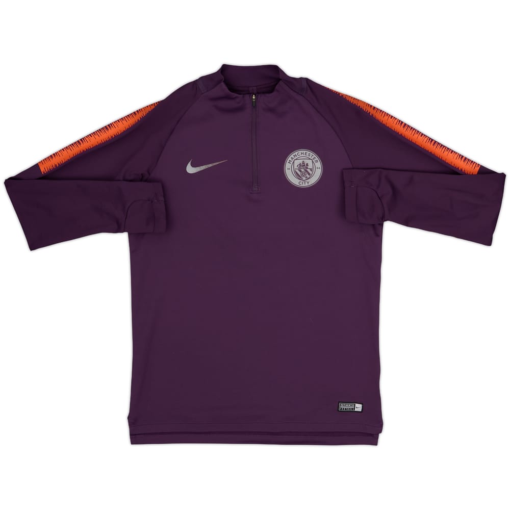 2018-19 Manchester City Nike 1/4 Zip Training Top - 6/10 - (S)