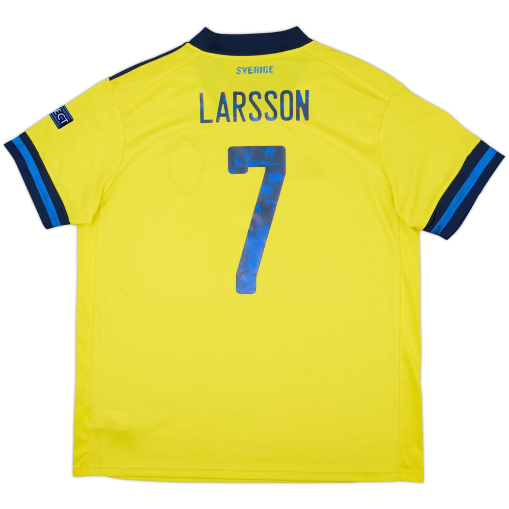 2020-21 Sweden Home Shirt Larsson #7 - 9/10 - (XL)