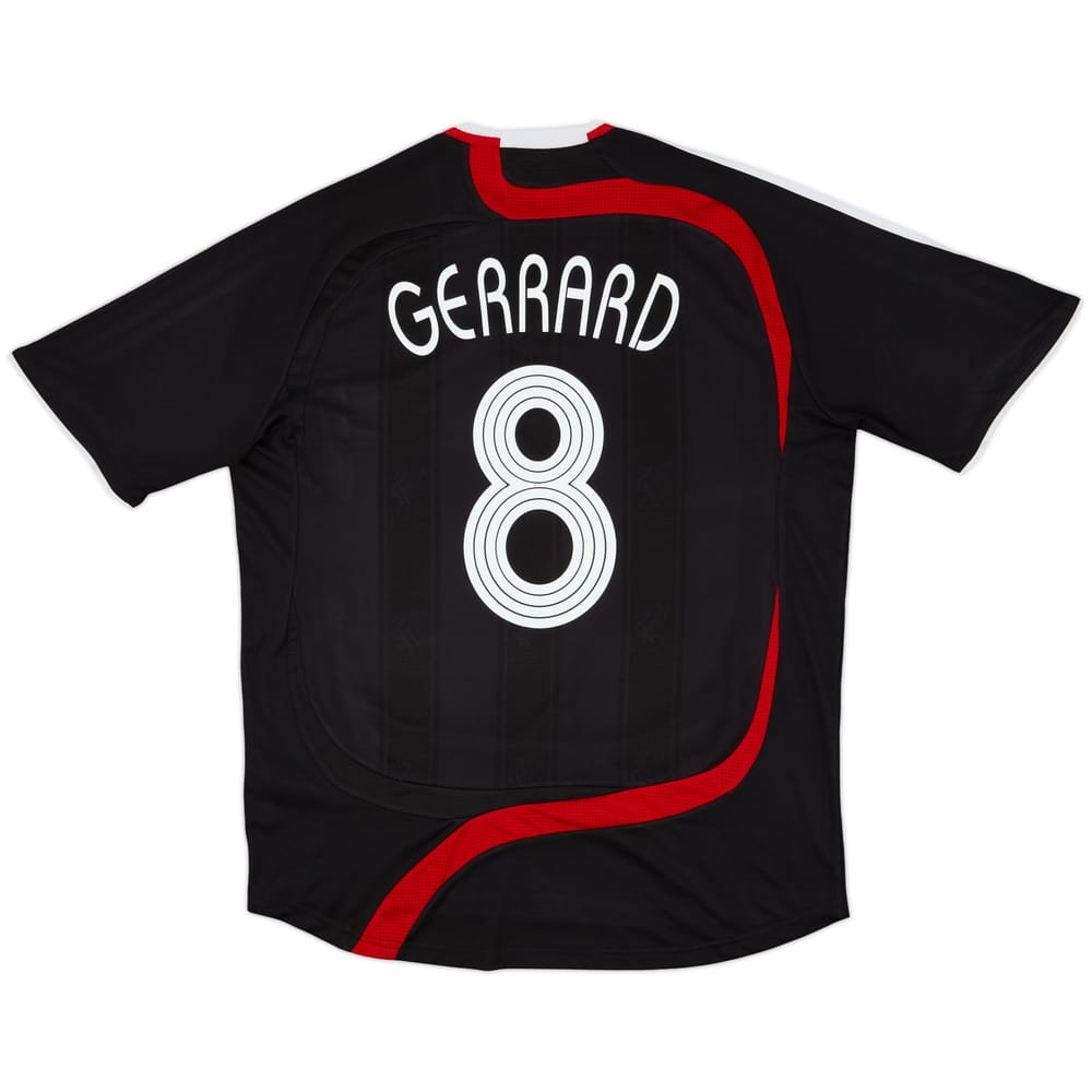 Camiseta de la tercera equipación del Liverpool 2007-08 Gerrard #8 - 6/10 - (XXL)