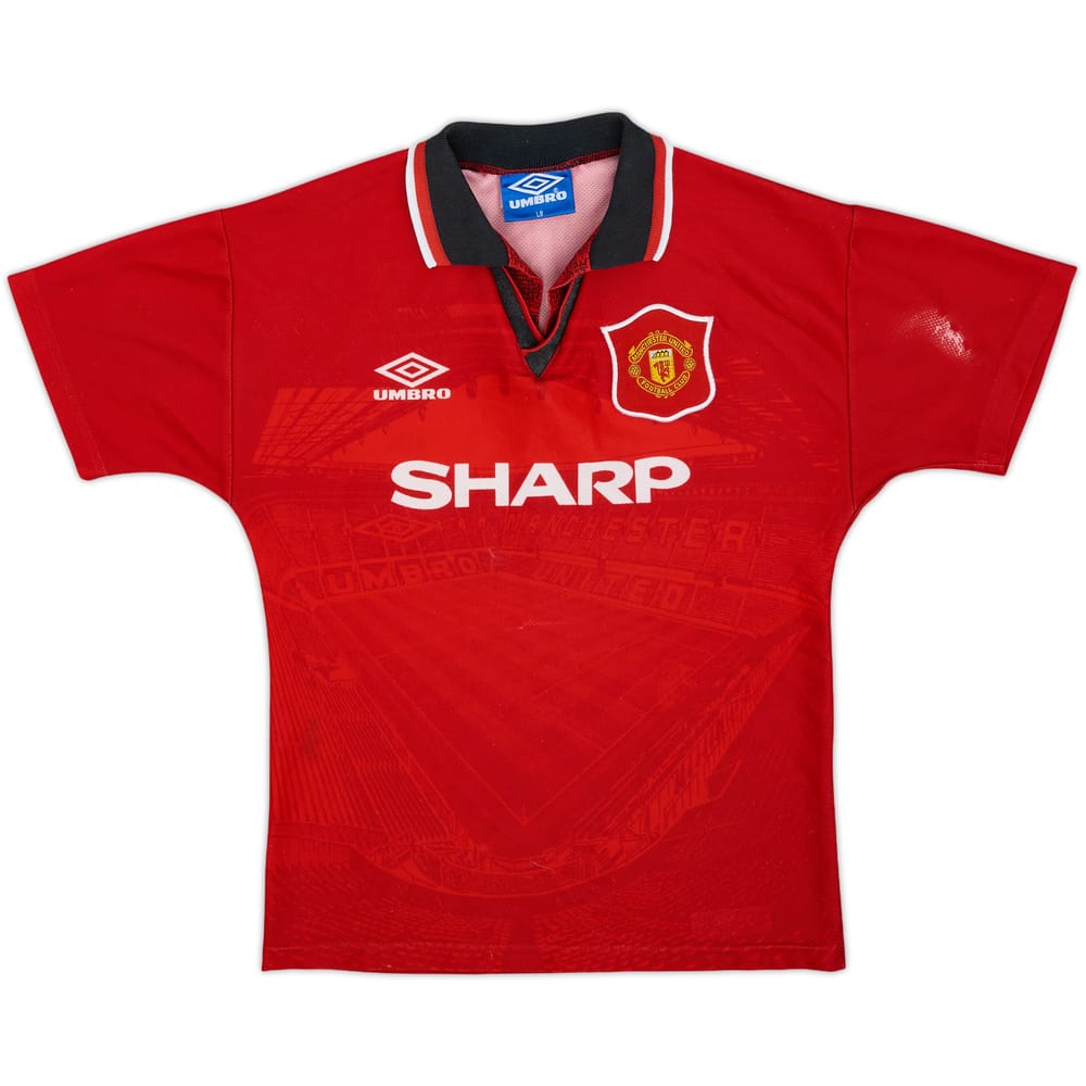 1998-00 Manchester United Home Shirt - 5/10 - (L.Boys)