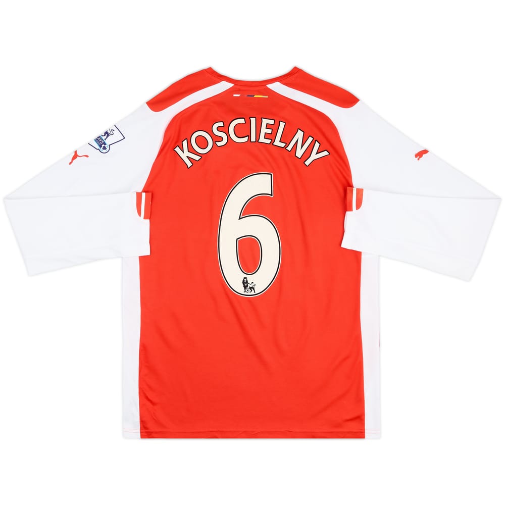 2015-16 Arsenal Home L/S Shirt Koscielny #6 - 8/10 - (M)