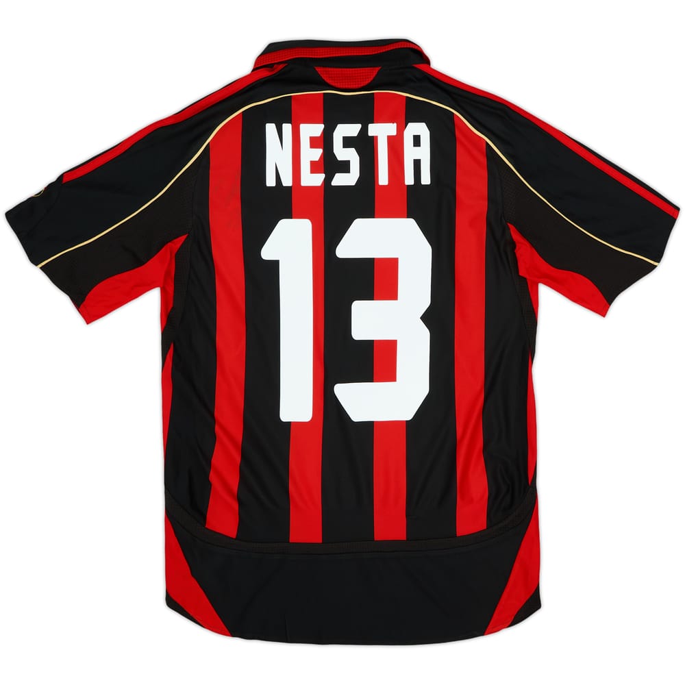 2006-07 AC Milan Home Shirt Nesta #13 - 6/10 - (S)