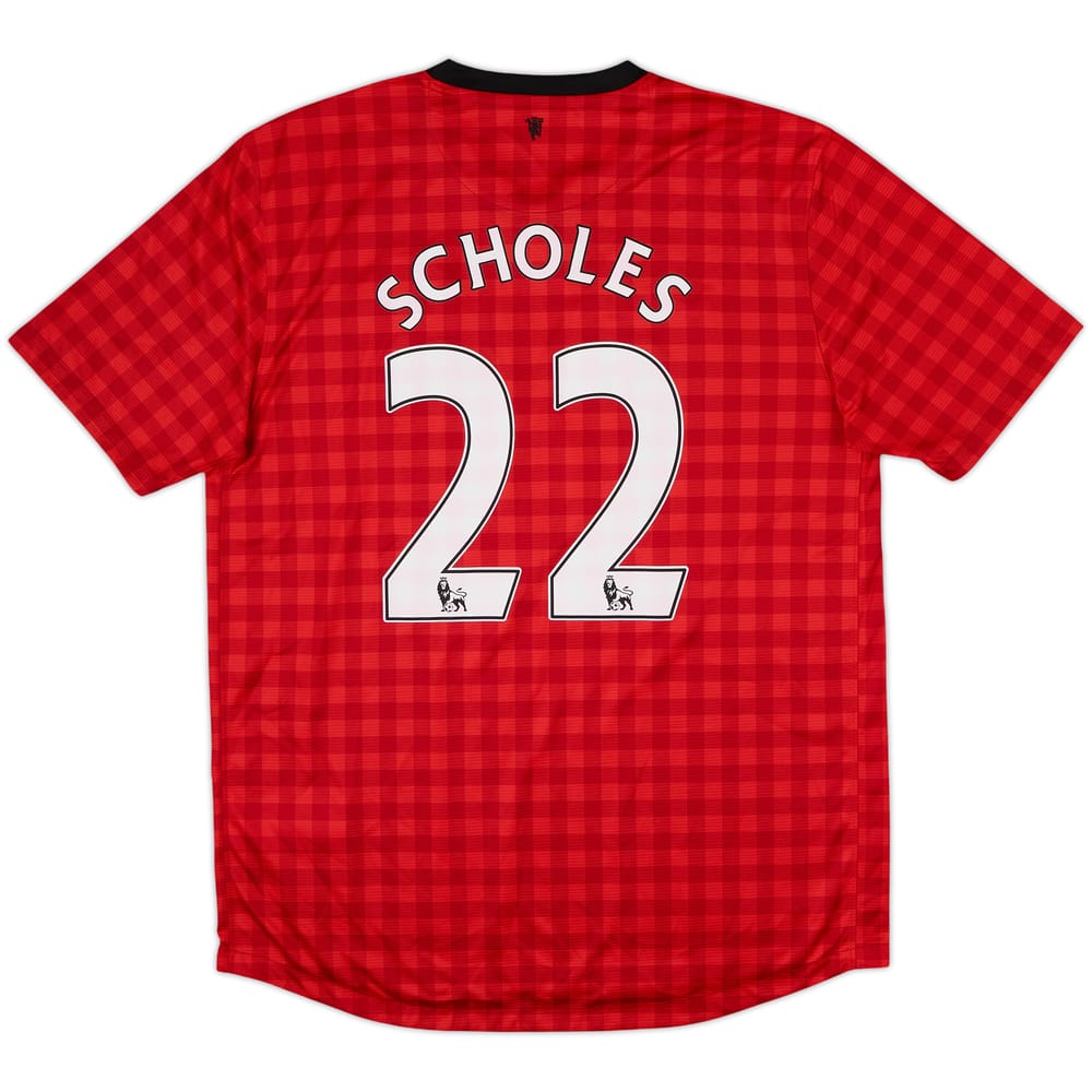 2012-13 Manchester United Home Shirt Scholes #22 - 6/10 - (L)