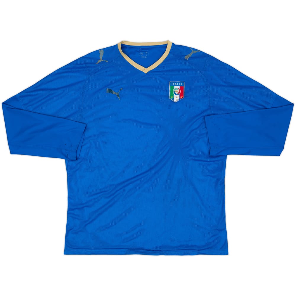 2007-08 Italy Player Issue Home L/S Shirt - 4/10 - (XL)