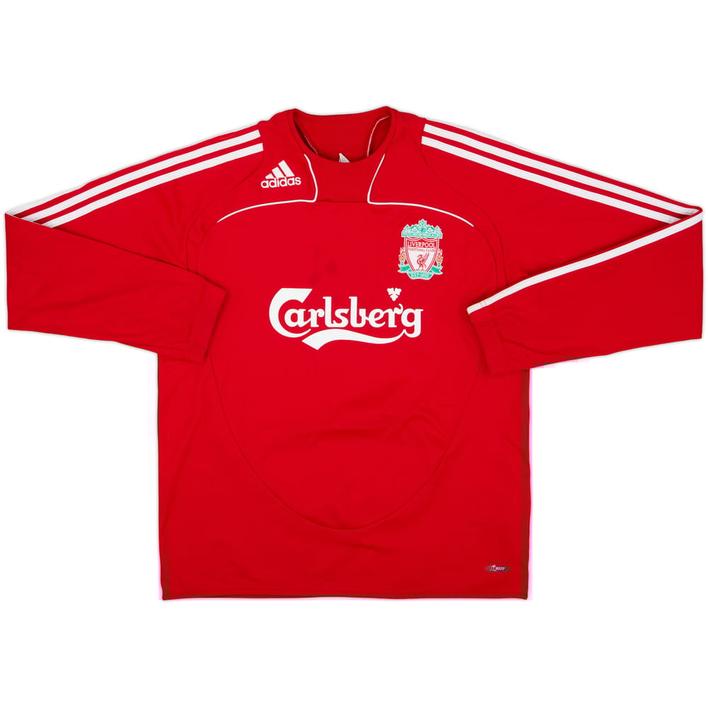 2008-09 Liverpool adidas Sweat Top - 7/10 - (M)
