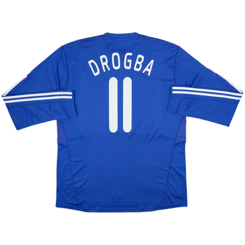 2009-10 Chelsea Home L/S Shirt Drogba #11 - 8/10 - (XL)