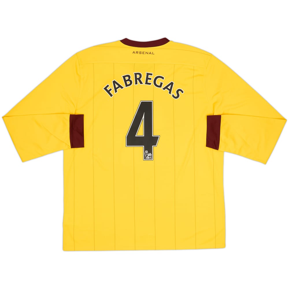 2010-13 Arsenal Away L/S Shirt Fabregas #4 - 8/10 - (XL)