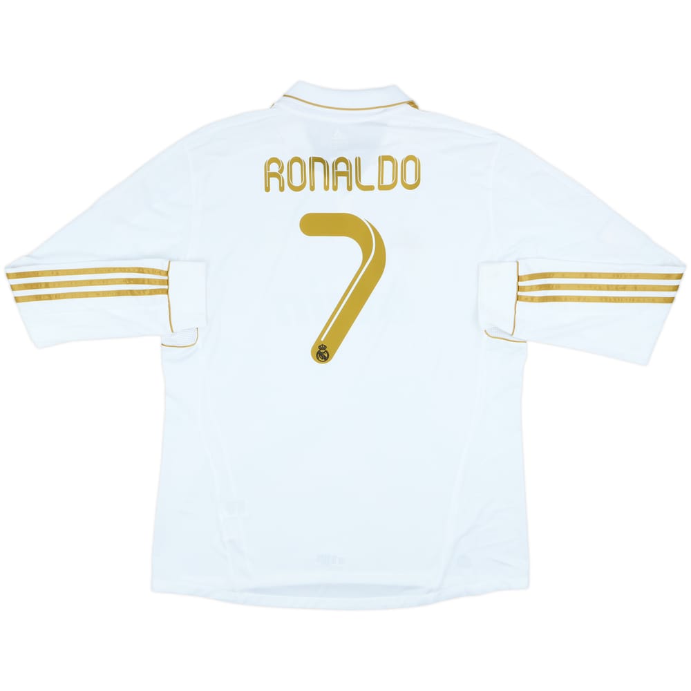 2011-12 Real Madrid Home L/S Shirt Ronaldo #7 - 8/10 - (XXL)