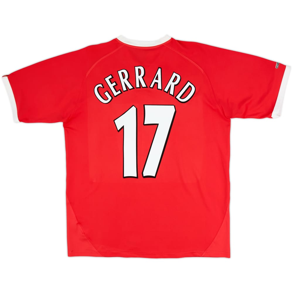 2001-03 Liverpool CL Shirt Gerrard #17 - 6/10 - (L)