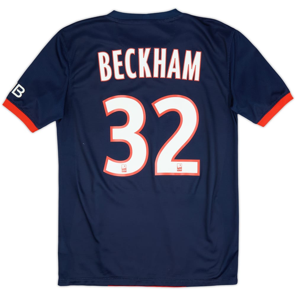 2013-14 Paris Saint-Germain Home Shirt Beckham #32 - 8/10 - (S)