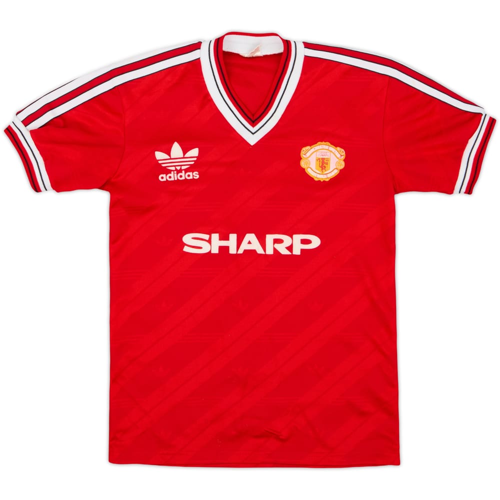 1986-88 Manchester United Home Shirt - 7/10 - (L.Boys)