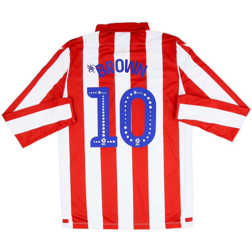 2019-20 Stoke City Home L/S Shirt Brown #10 - 8/10 - (XL)
