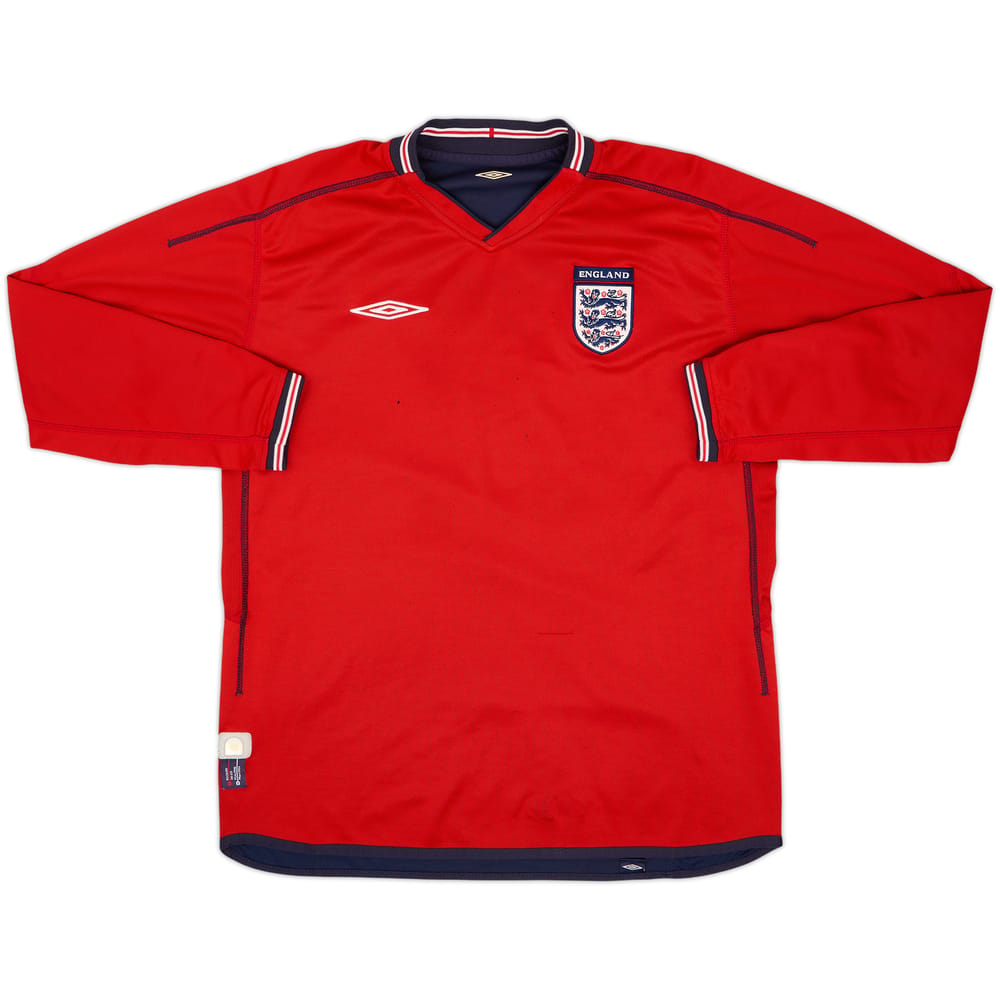 2002-04 England Away L/S Shirt - 5/10 - (L)