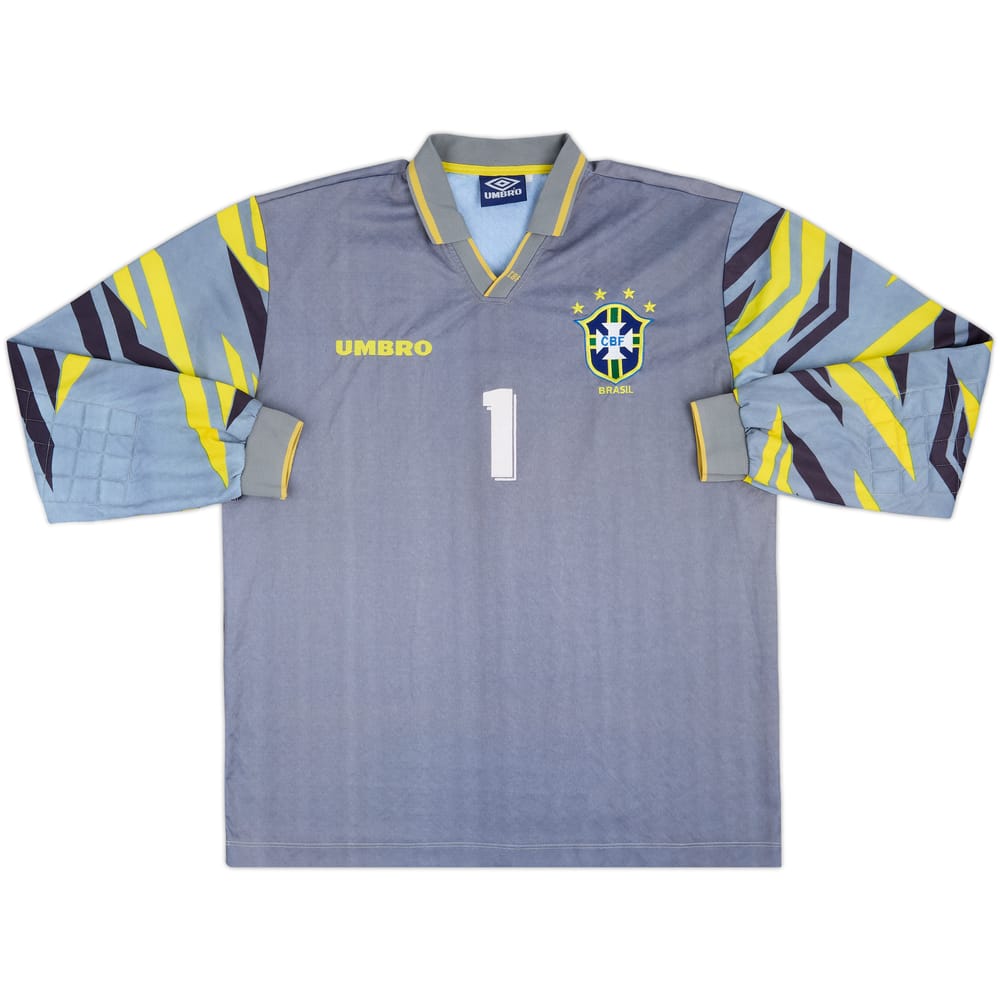 1994-95 Brazil Player Issue GK Shirt #1 - 8/10 - (XL)
