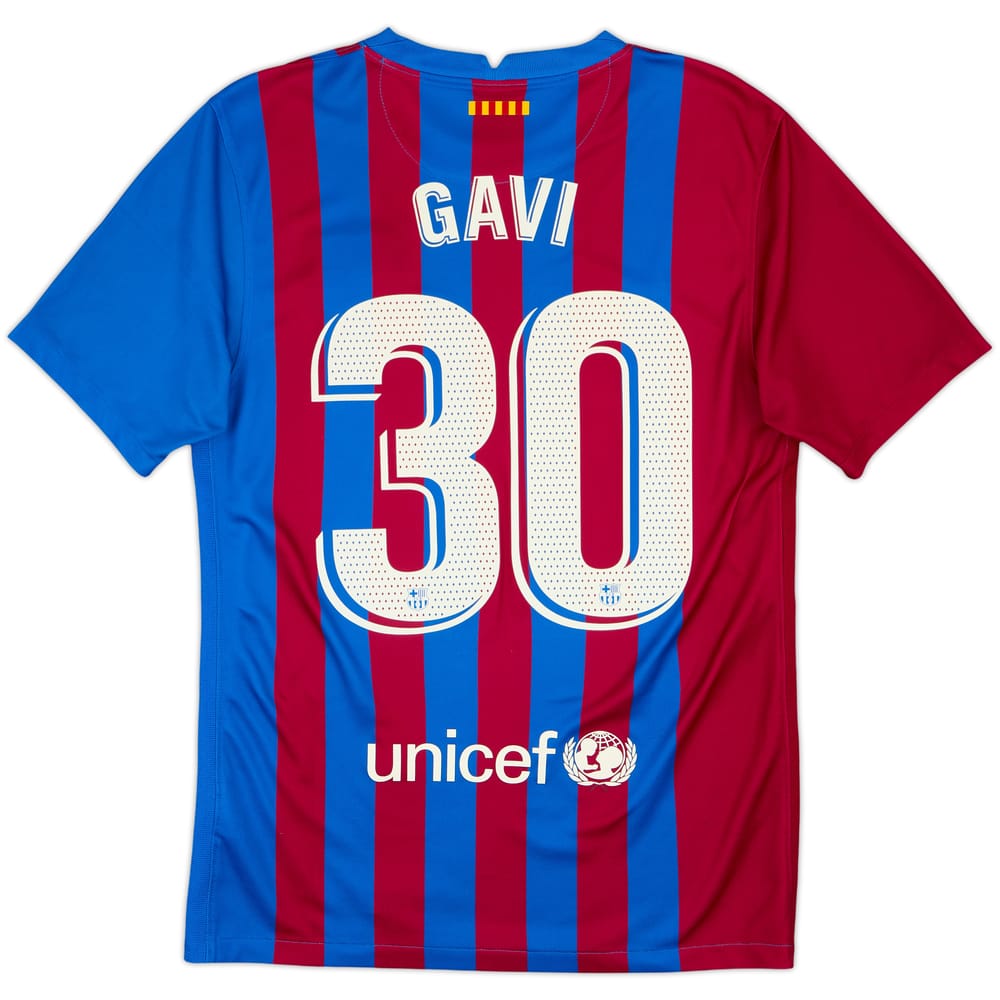 2021-22 Barcelona Home Shirt Gavi #30 - 8/10 - (S)
