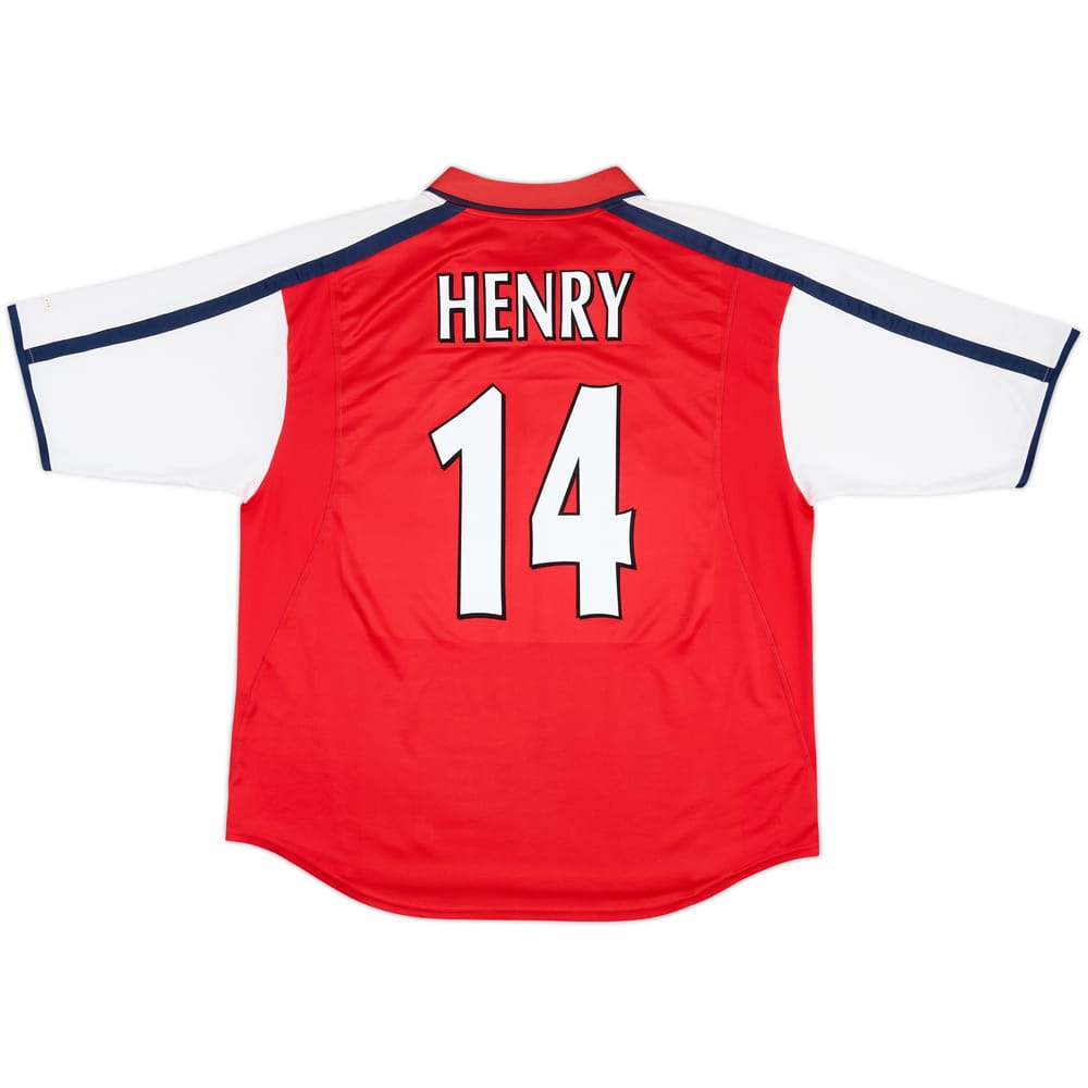 2000-02 Arsenal Home Shirt Henry #14 - 8/10 - (XL)