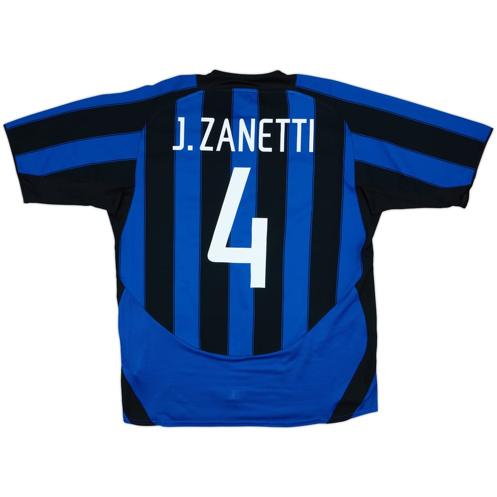 2003-04 Inter Milan Home Shirt J.Zanetti #4 - 8/10 - (L)