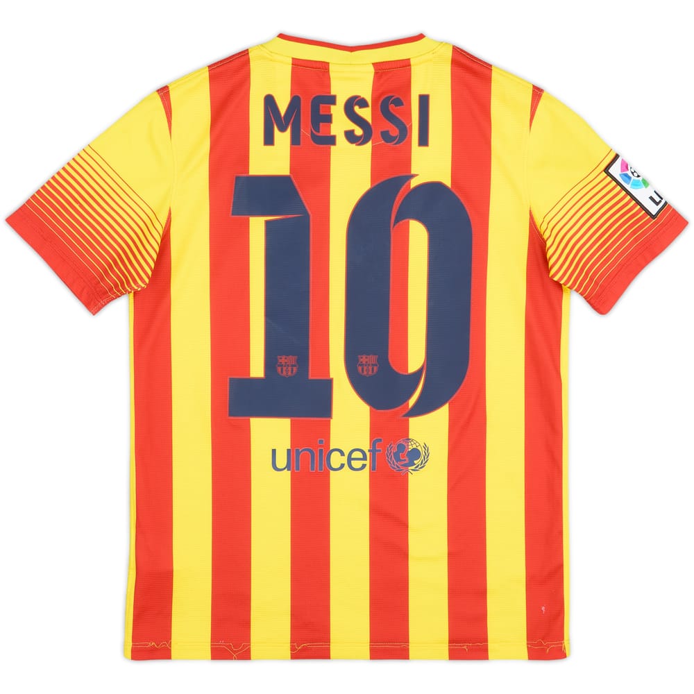 2013-15 Barcelona Away Shirt Messi #10 - 6/10 - (L.Boys)