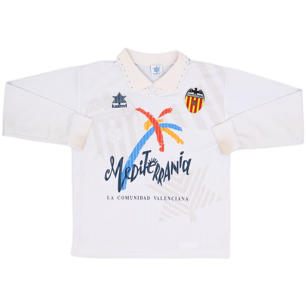 1993-94 Valencia Home L/S Shirt - 8/10 - (L.Boys)