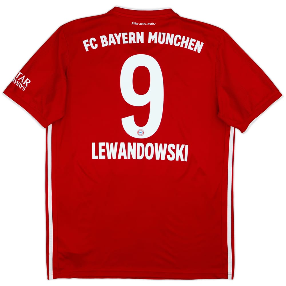 2020-21 Bayern Munich Home Shirt Lewandowski #9 - 7/10 - (L)