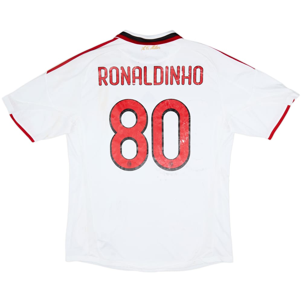 2009-10 AC Milan Away Shirt Ronaldinho #80 - 4/10 - (XL)