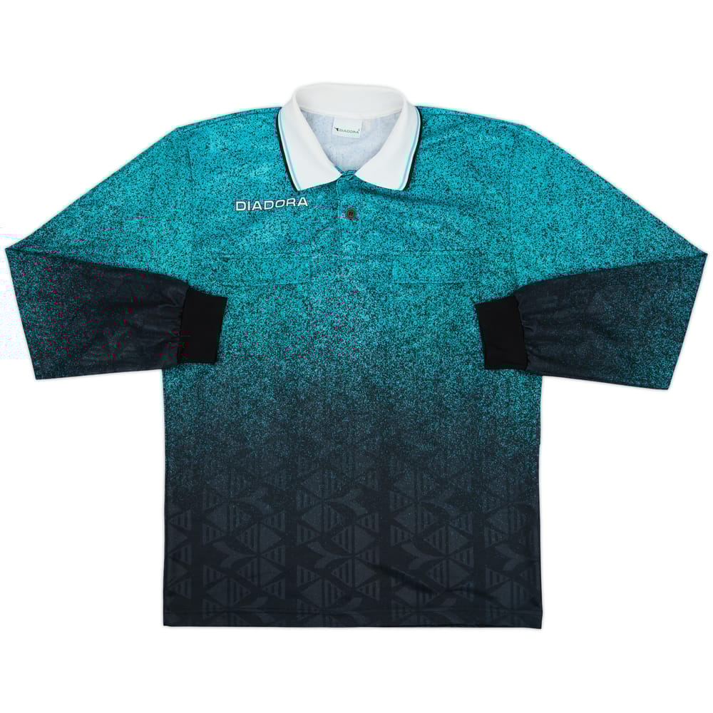 1990s Italia FIGC Diadora Camiseta Manga Larga Árbitro - 9/10 - (L)