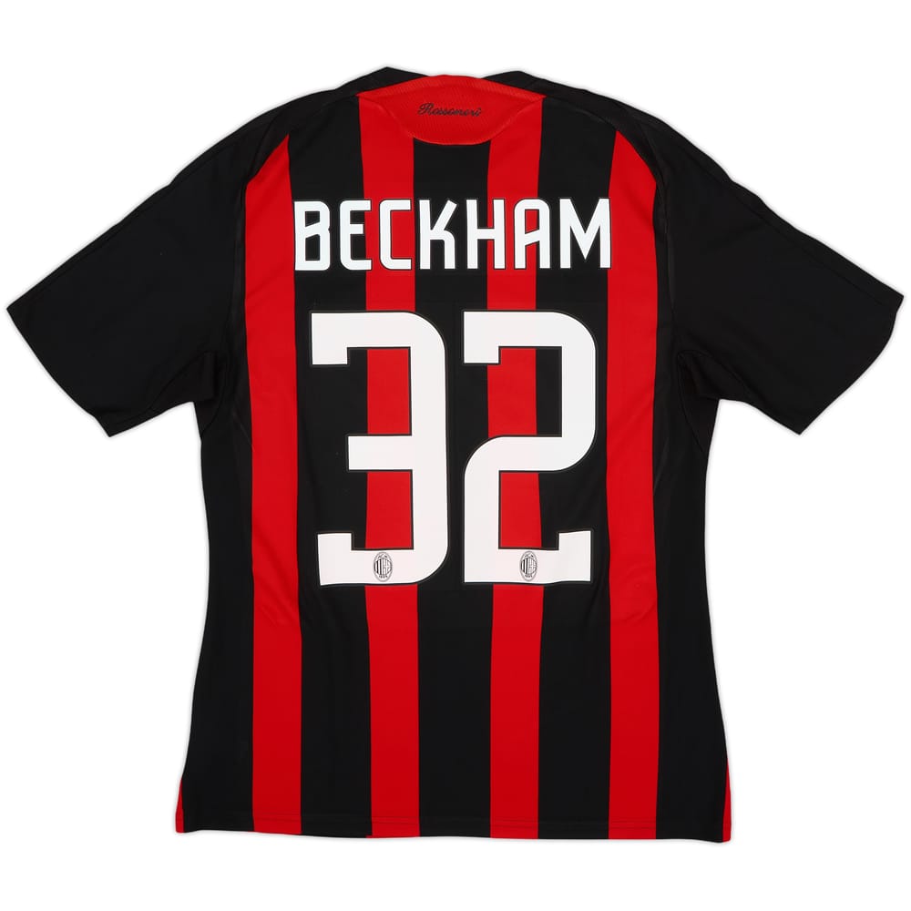 2008-09 AC Milan Home Shirt Beckham #32 - 5/10 - (M)