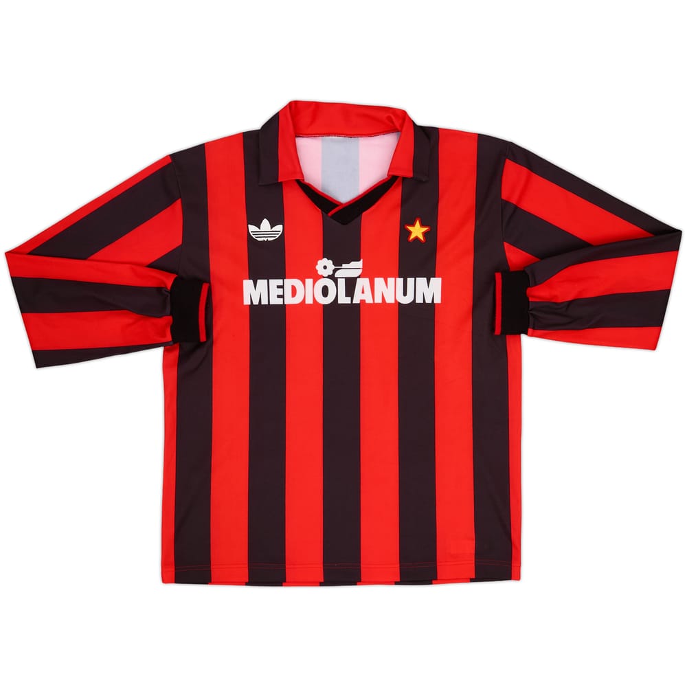 1990-91 AC Milan Home L/S Shirt - 9/10 - (L)
