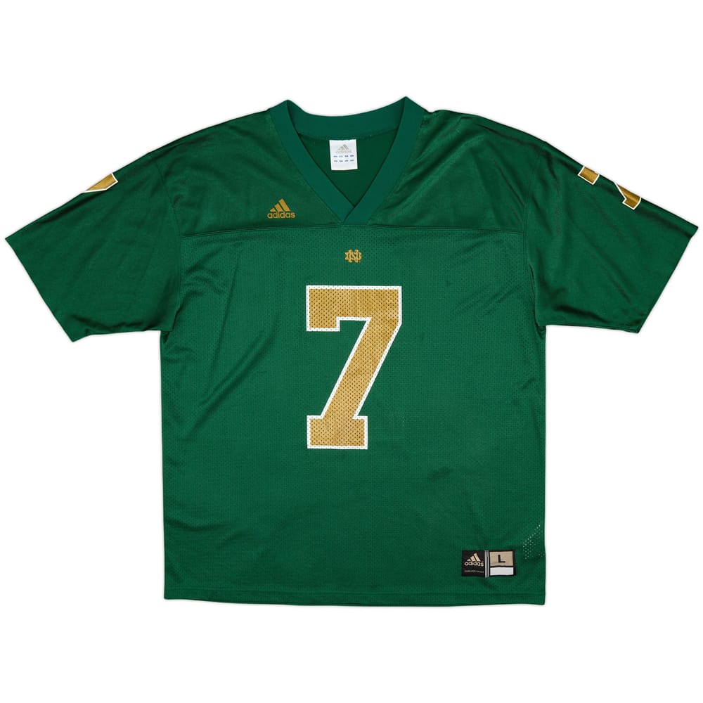 2005-06 Notre Dame Fighting Irish #7 adidas Alternate Jersey - 9/10 - (L)