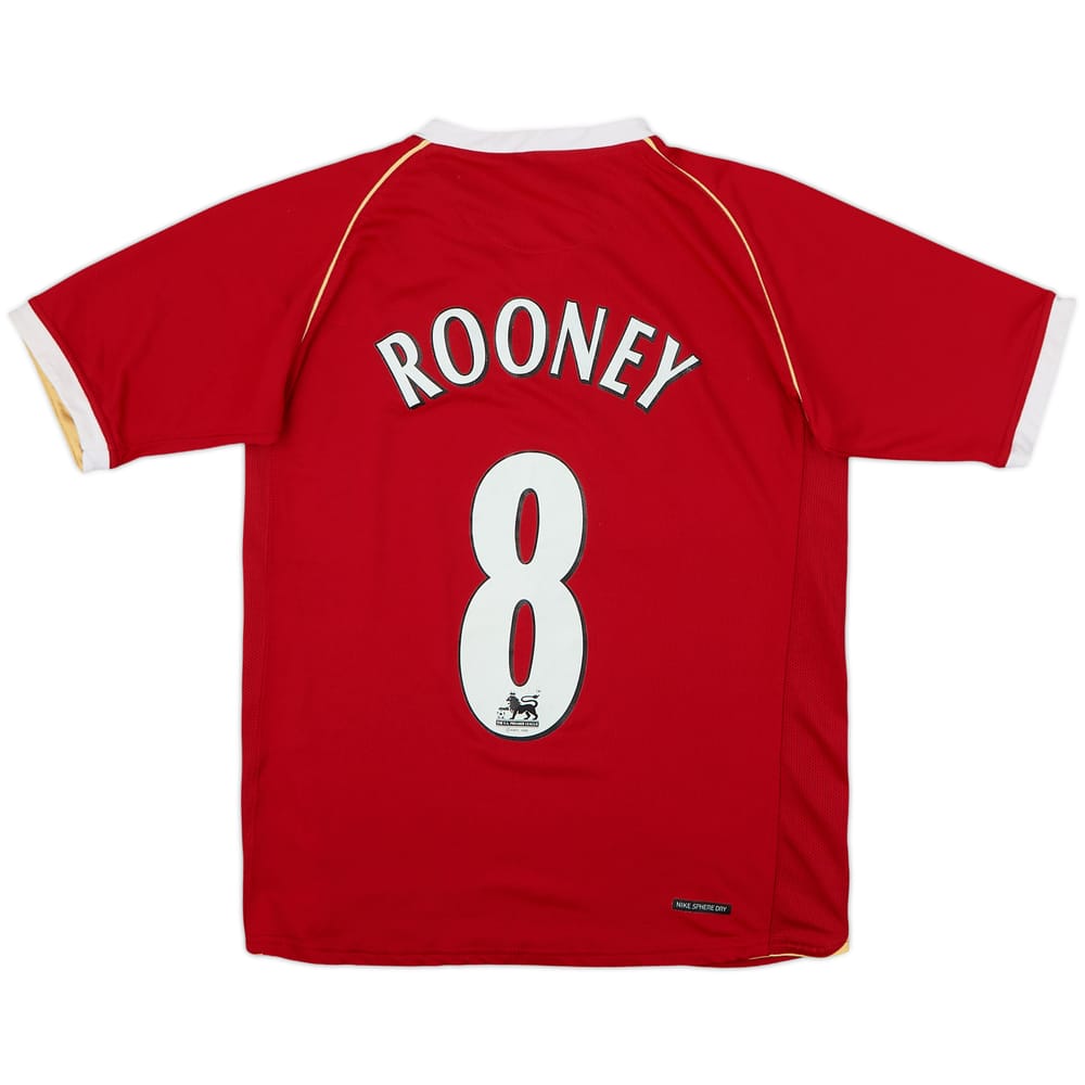 2006-07 Manchester United Camiseta Local Rooney #8 - 8/10 - (XL.Boys)