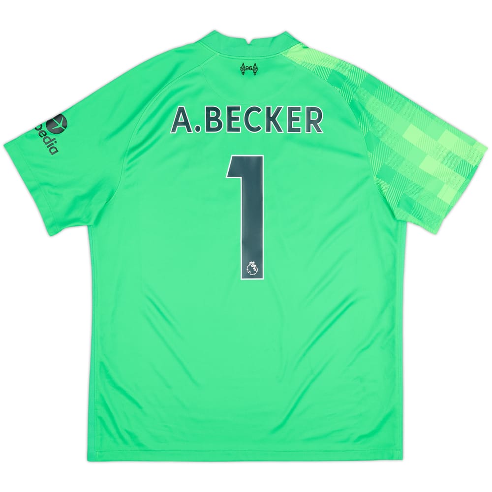 2021-22 Liverpool GK S/S Shirt A.Becker #1 - 9/10 - (XL)