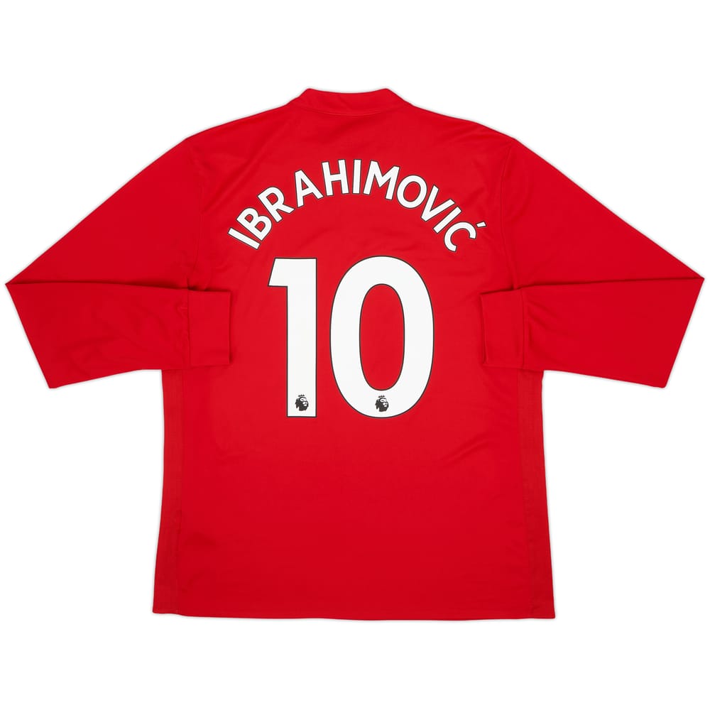 Camiseta de local de manga larga del Manchester United 2017-18 Ibrahimovic #10 - 7 de 10 - (L)