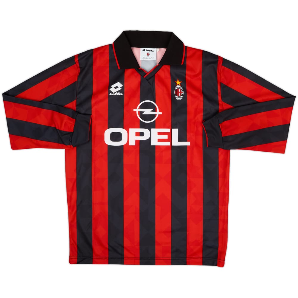 1995-96 AC Milan Home L/S Shirt - 9/10 - (L)