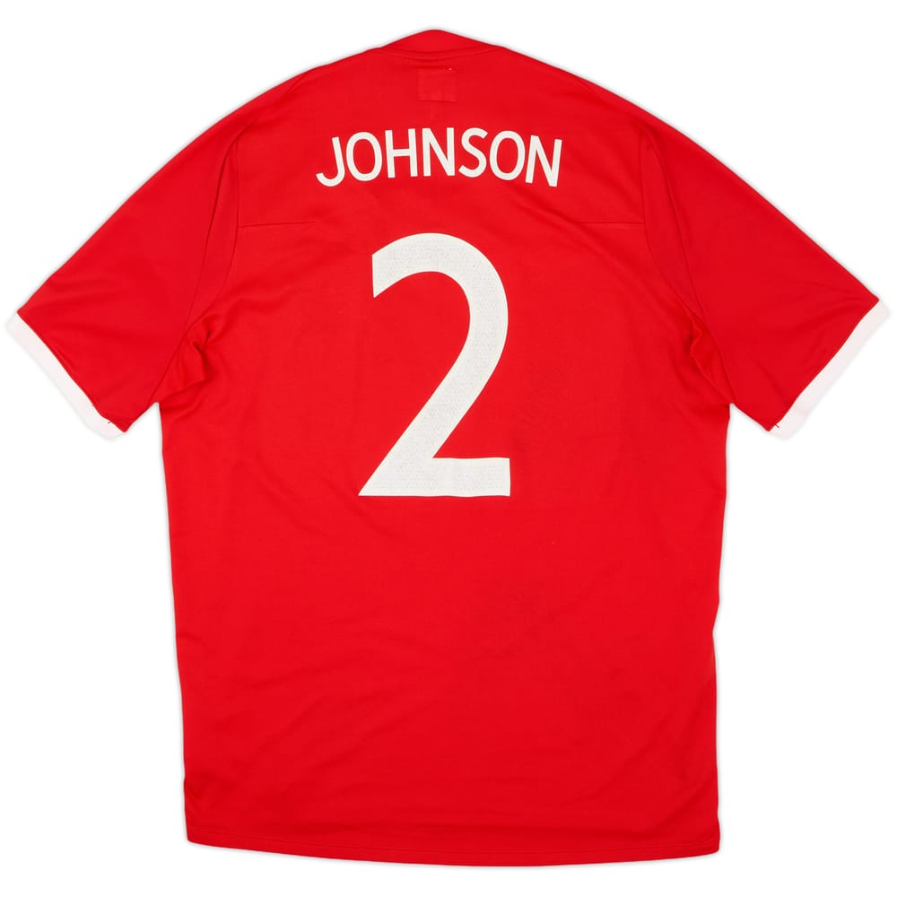 2010-11 England Away Shirt Johnson #2 - 5/10 - (L)