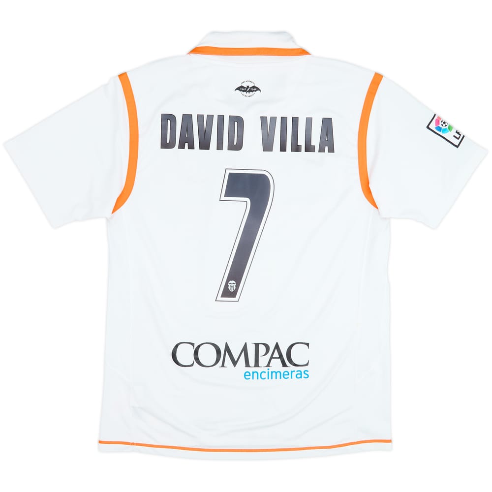 2007-08 Valencia Home Shirt David Villa #7 - 7/10 - (L)