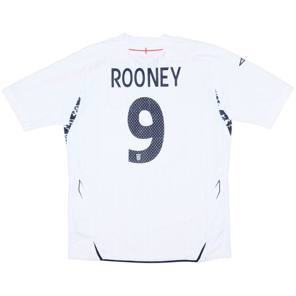 2007-09 England Home Shirt Rooney #9 - 6/10 - (L)