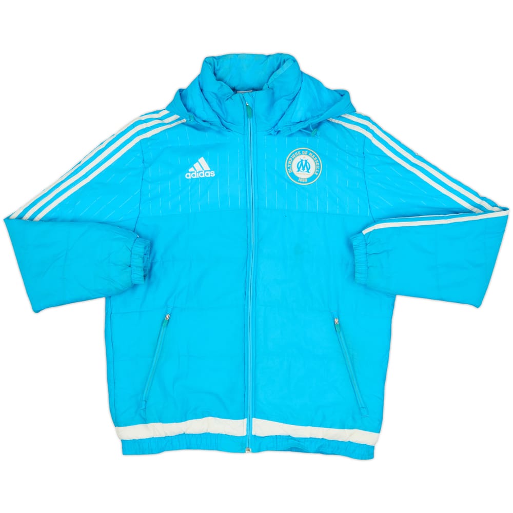 2015-16 Olympique Marseille adidas Padded Bench Coat - 5/10 - (M)