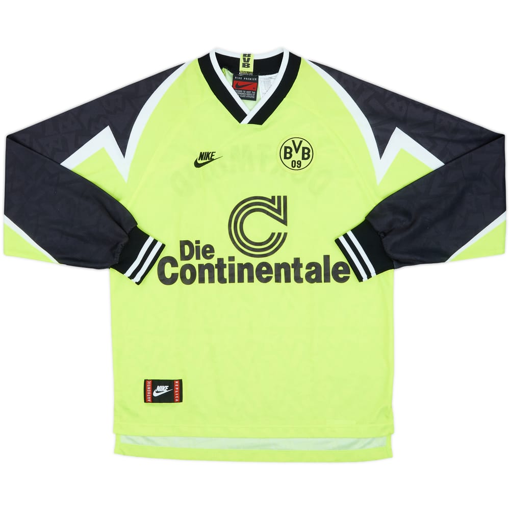 1995-96 Borussia Dortmund Home L/S Shirt - 8/10 - (M)