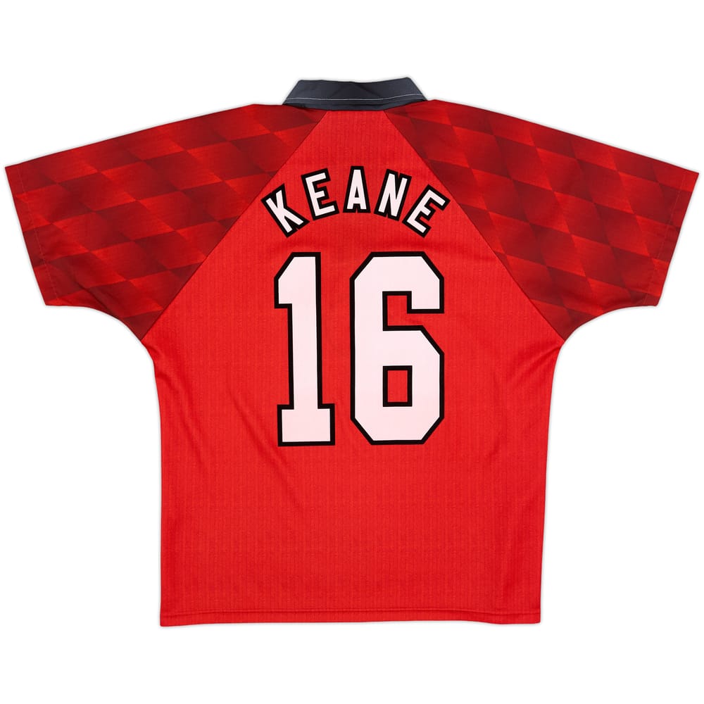 1996-98 Manchester United Home Shirt Keane #16 - 7/10 - (M)