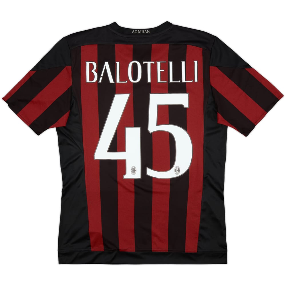 2015-16 AC Milan Home Shirt Balotelli #45 - 10/10 - (M)